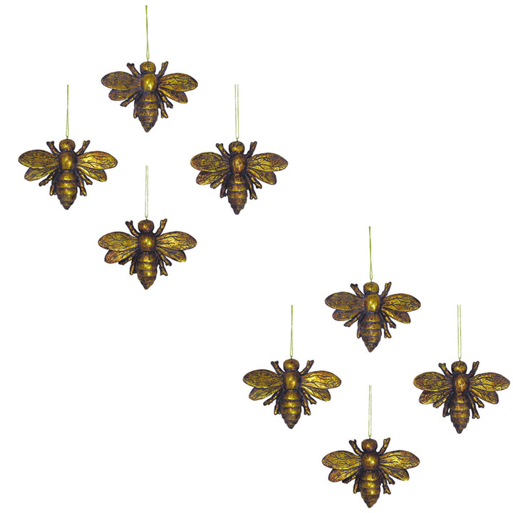 Christmas Bee Ornaments - Set of 8