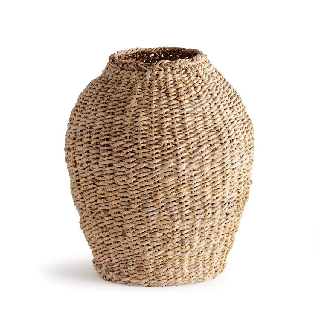 Abaca Teardrop Basket Vase, Small