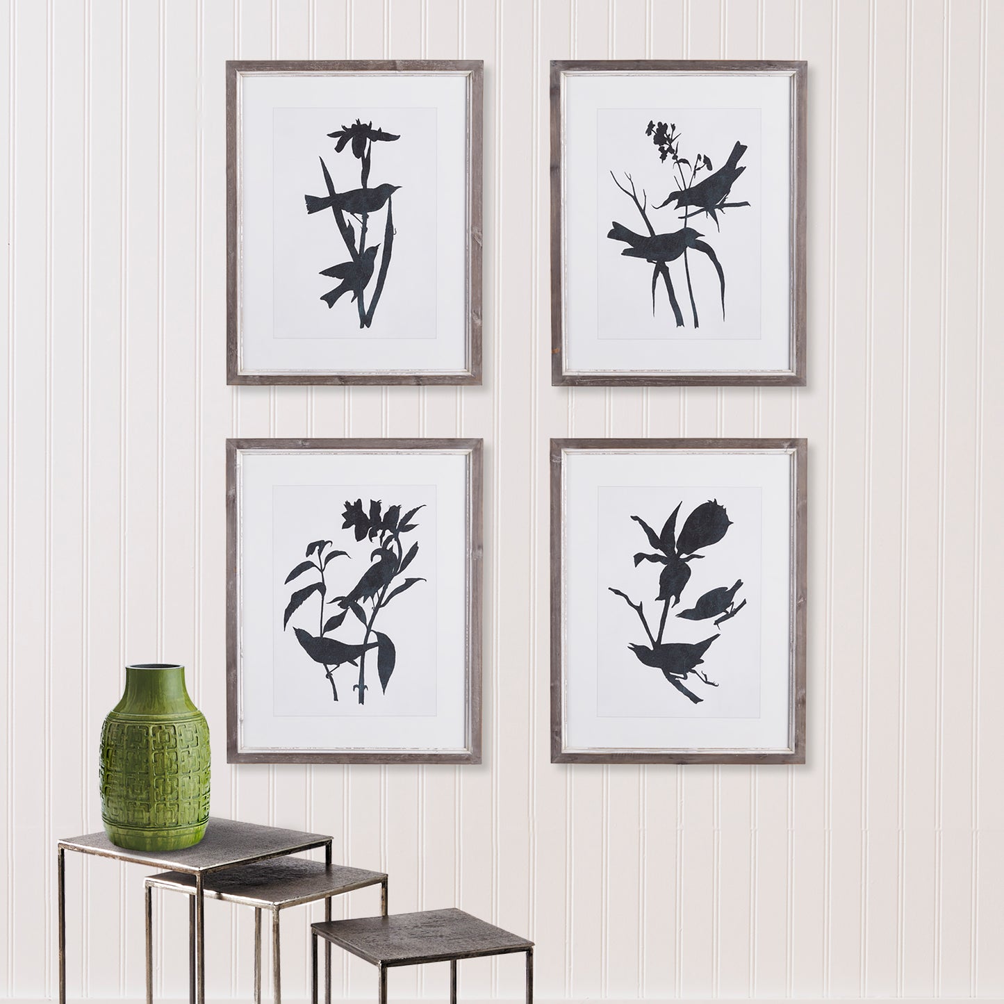 The simplicity of form and composition is executed beautifully in these Bird Silhouette Prints. In a stark contrast of black on white, we see a familiar scene in a whole new light.