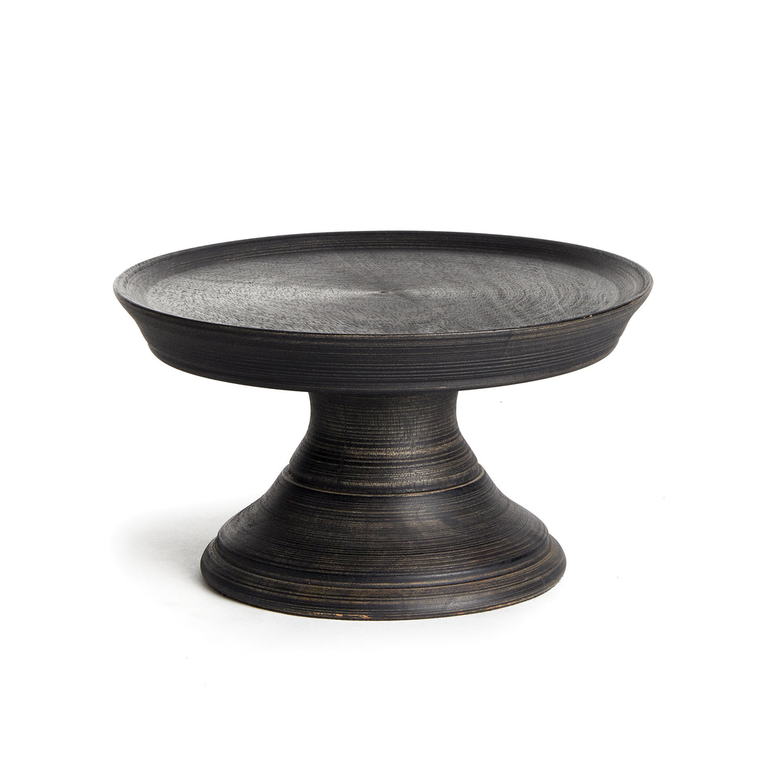 Darby Mango Wood Blackwashed Pedestal Large