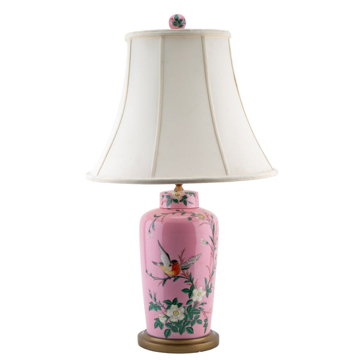 Khom Pink Floral Pattern Table Lamp