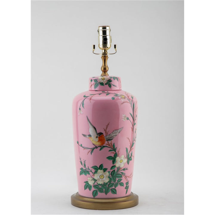 Khom Pink Floral Pattern Table Lamp