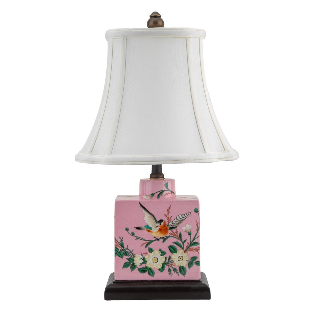 Khom Pink Floral Pattern Table Lamp