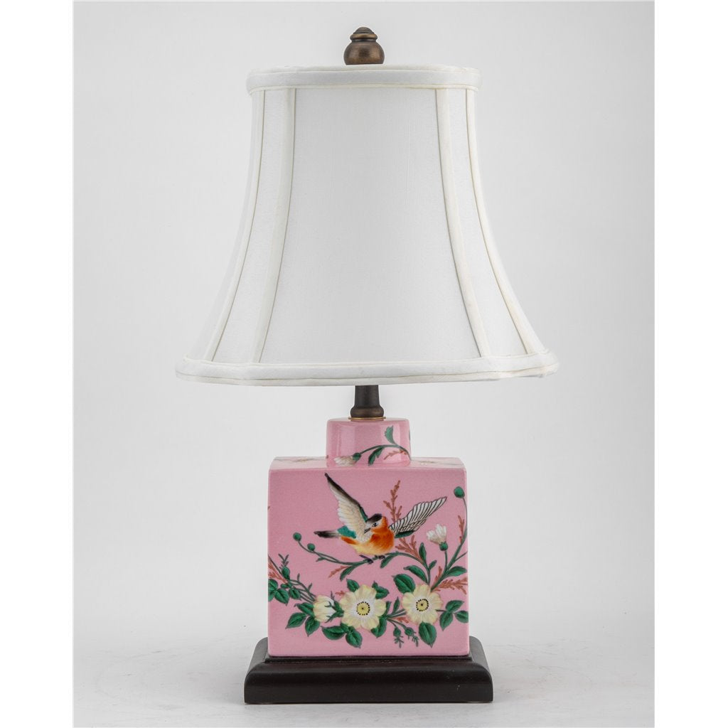 Khom Pink Floral Pattern Table Lamp