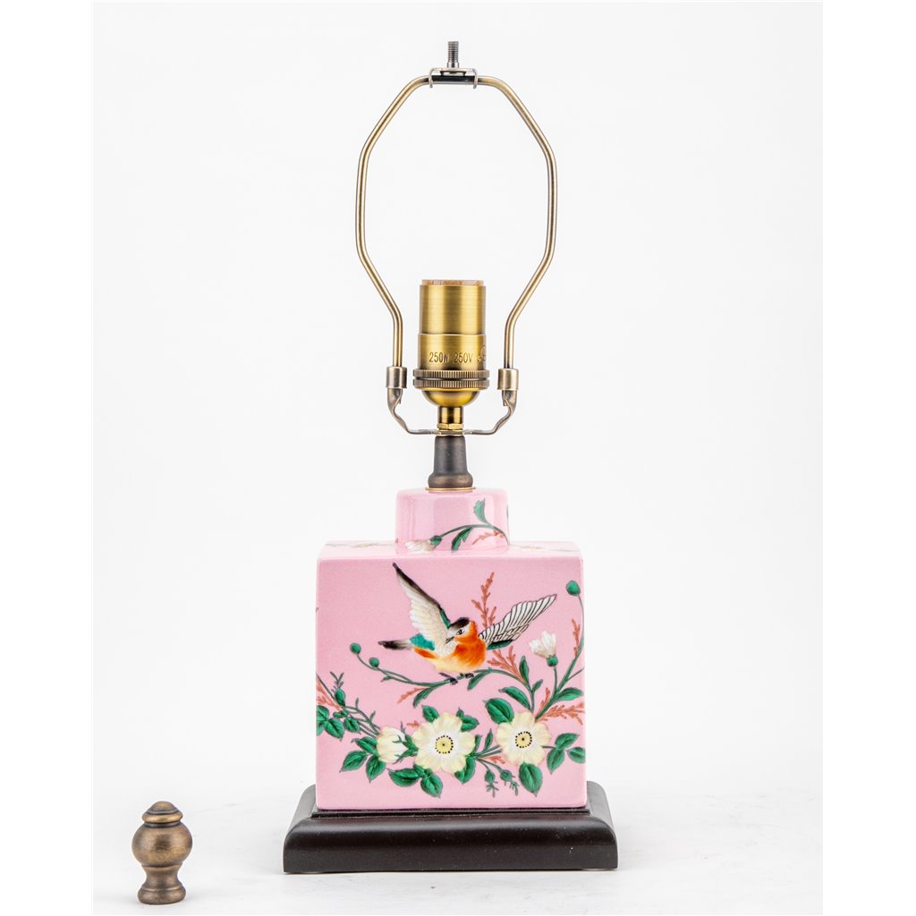 Khom Pink Floral Pattern Table Lamp