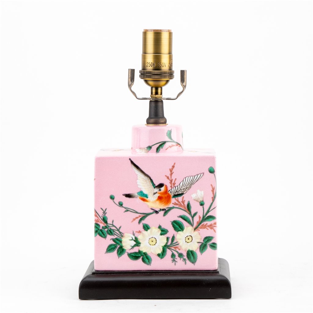 Khom Pink Floral Pattern Table Lamp