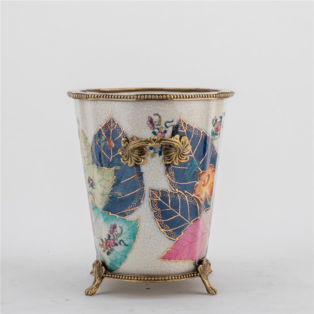 Ormolu Floral Planter with Bronze