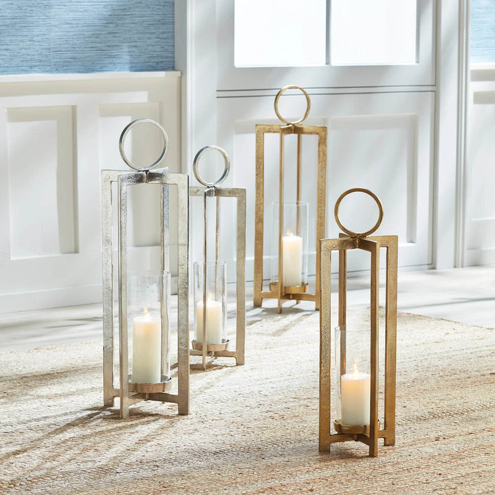 Asola Gold Hurricane Lantern Large - Delamere Design
