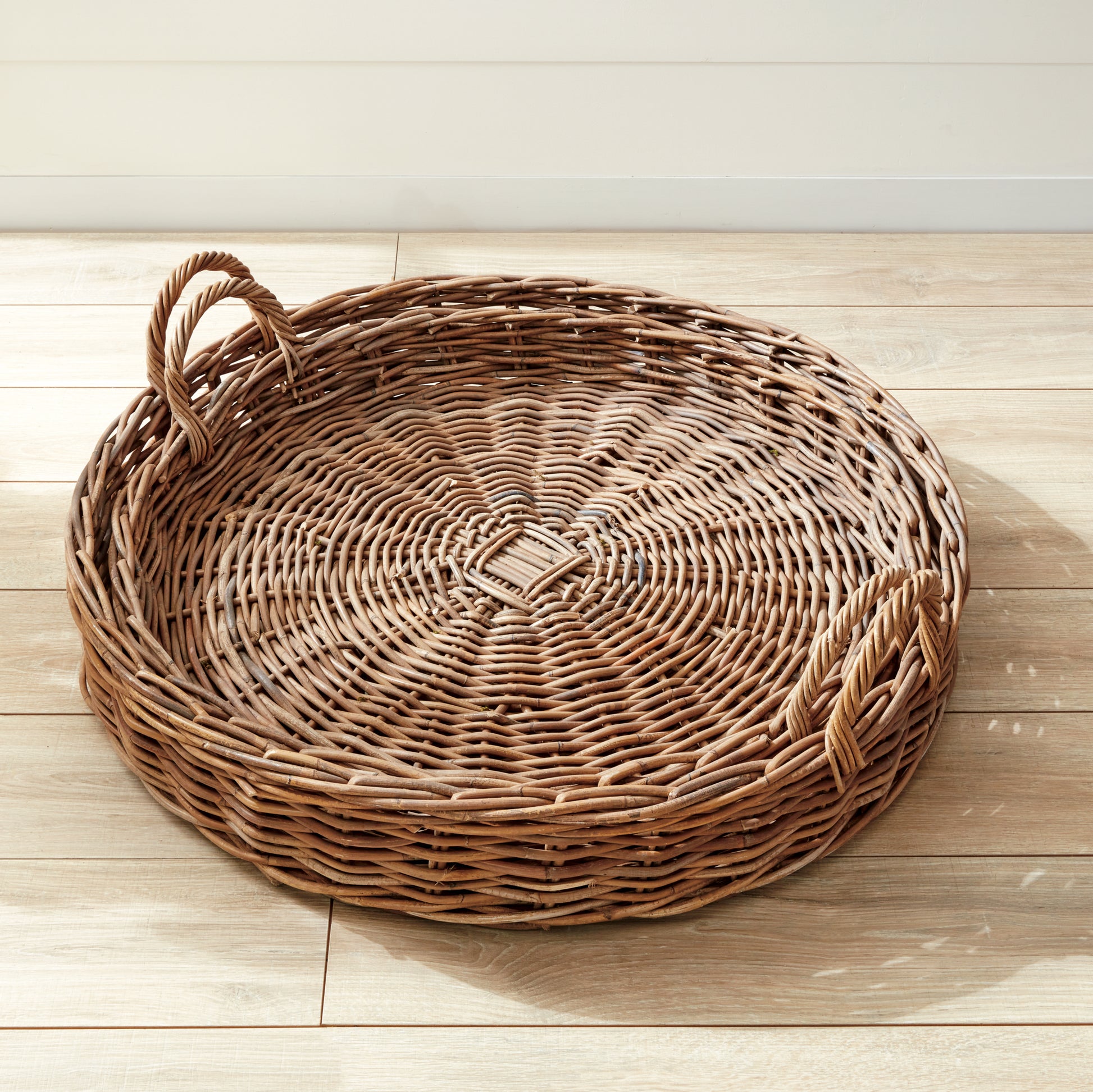 Sabad Extra Large Low Round Baskets, Set Of 2