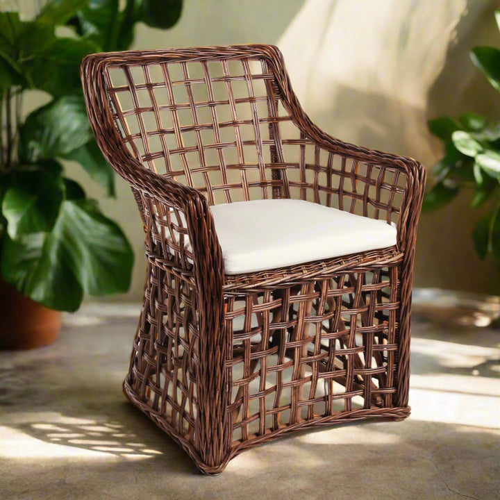 Sabad Open Weave Rattan Arm Chair