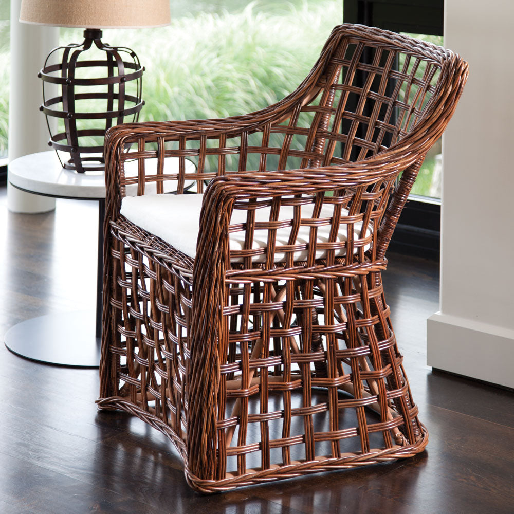 Sabad Open Weave Rattan Arm Chair