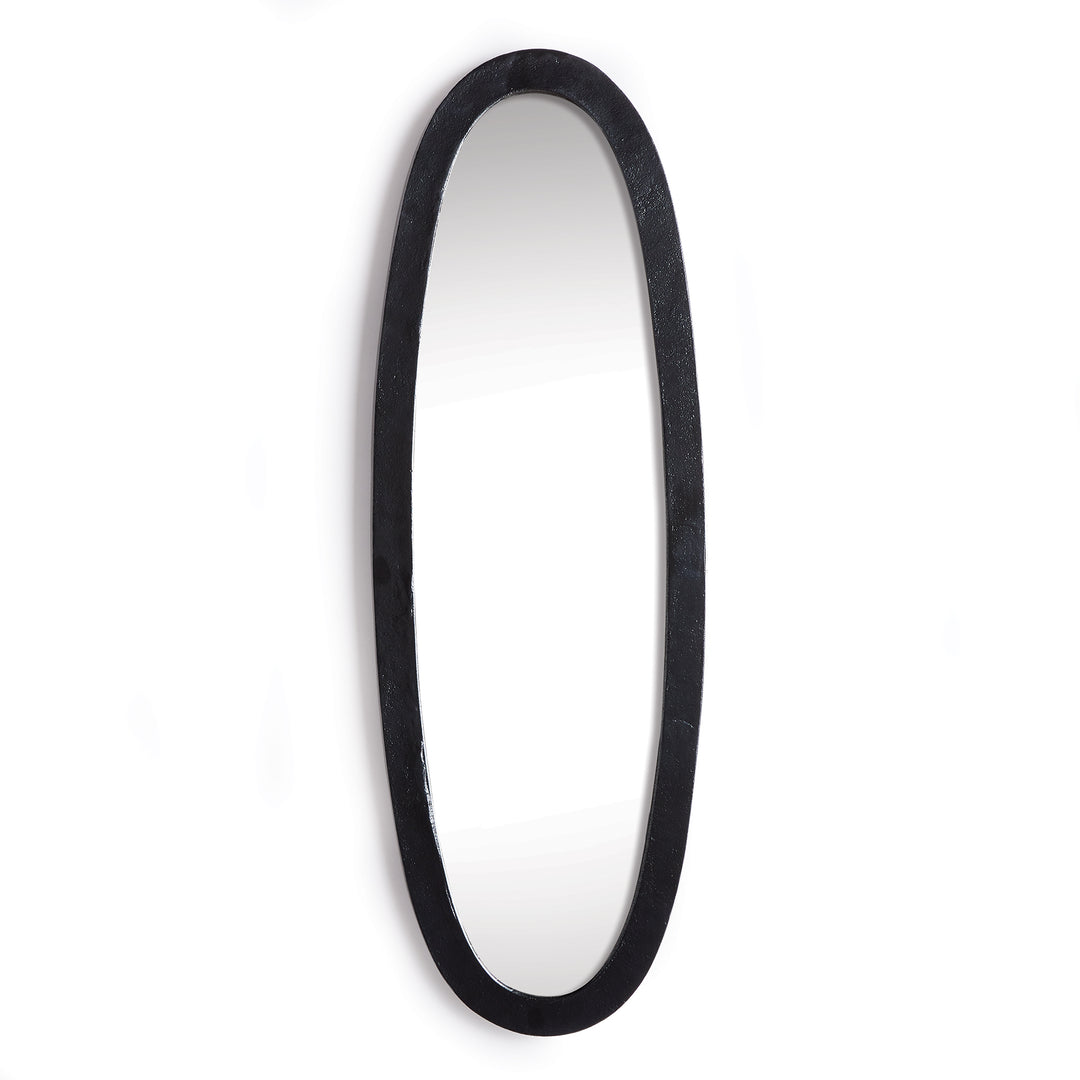 Lamelle Black Oval Mirror