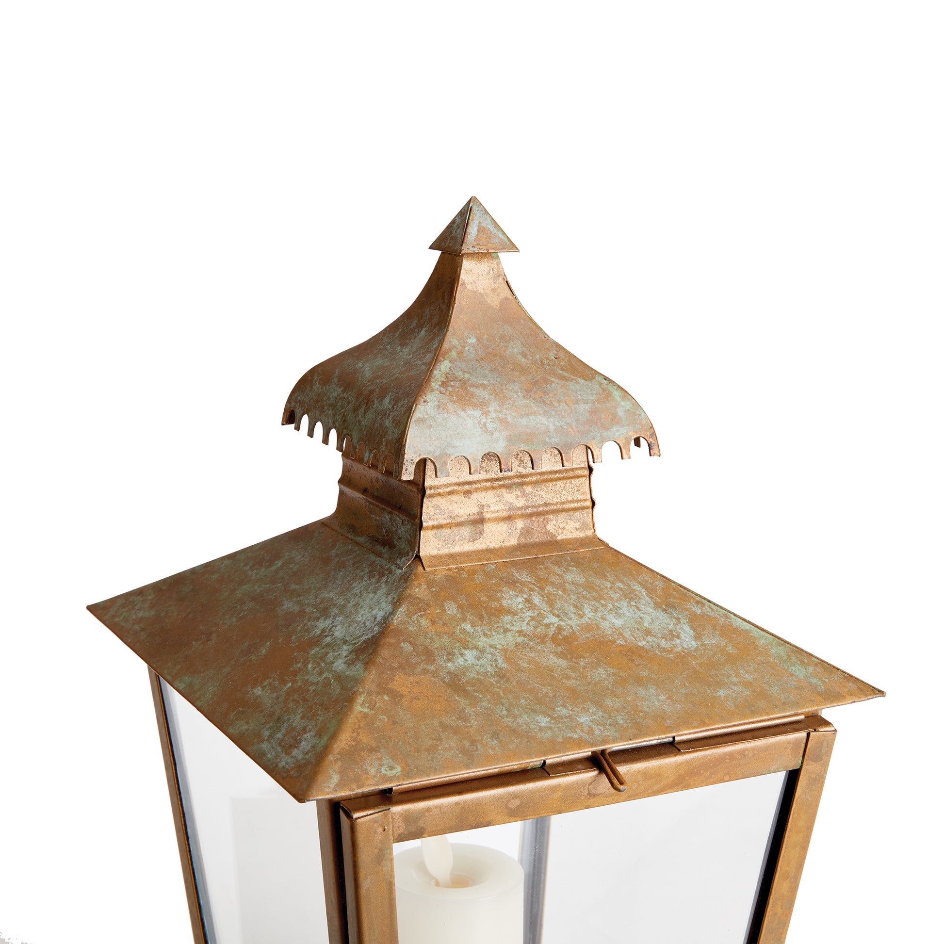 With its simple yet eye-catching design, the Anders Indoor Lantern Small adds a touch of elegance and charm to any indoor setting. The lantern features a curved pagoda and notched edge, giving it a unique character. Crafted from high-quality materials, it boasts a warm patina finish that adds a weathered look, making it suitable for any living space. Elevate the ambiance of your room with this beautifully crafted lantern that exudes sophistication.