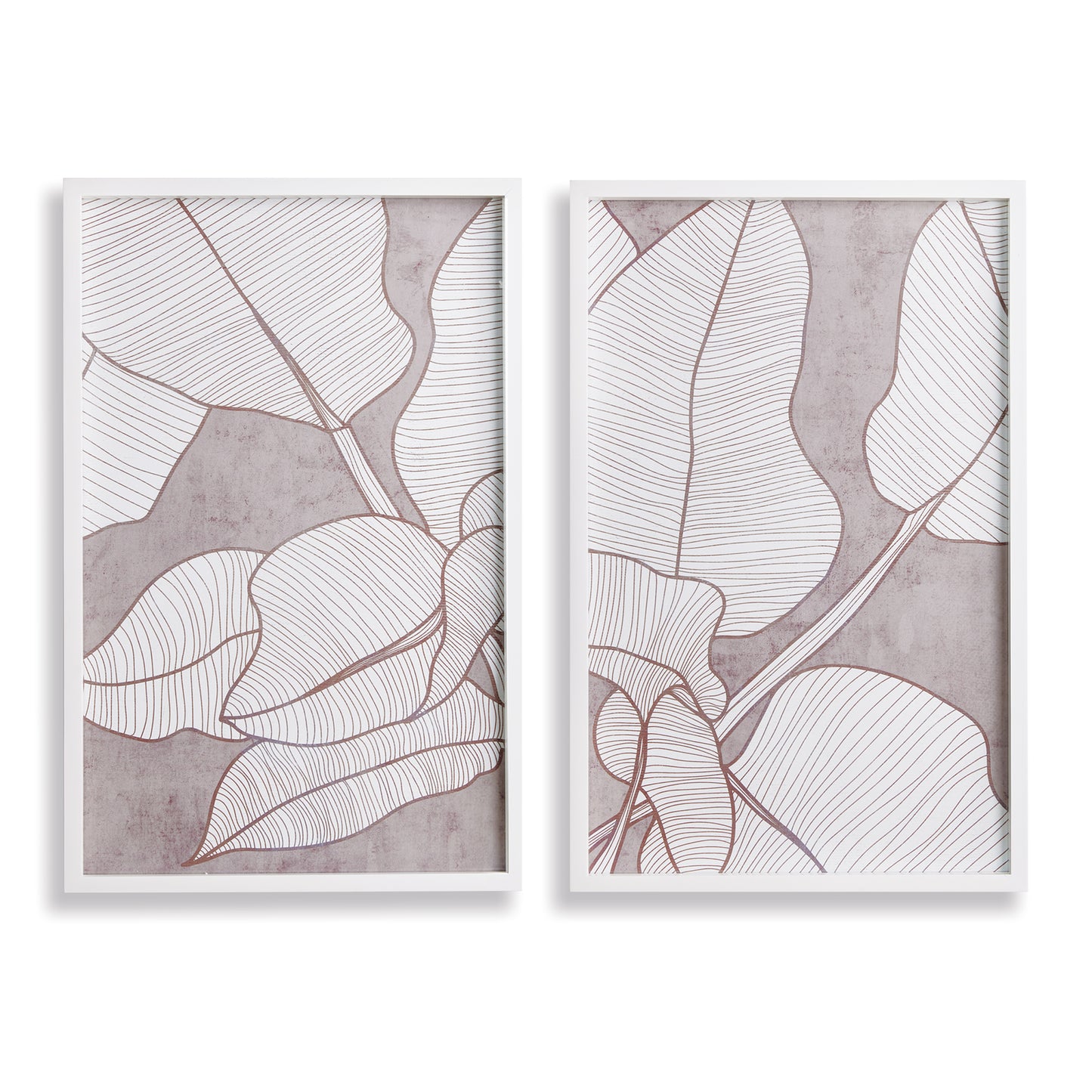 Experience a tropical oasis at home with these unique and sophisticated coastal pieces. The soothing taupe palette adds a touch of relaxation, while the simple white frames seamlessly blend into any home decor. Perfectly sized for your entry or living room, indulge in an updated coastal look with these Palm Leaf Wall Prints, Set of 2.