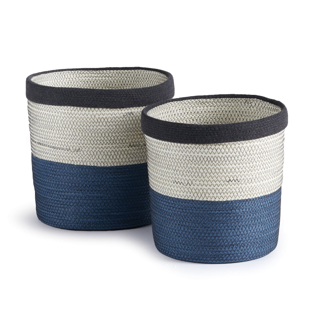 Woven Round Baskets, Set Of 2