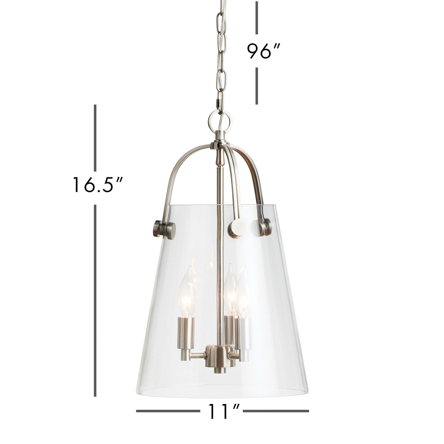 Crafted from a custom glass mold, the Capra Silver Chandelier Light Small boasts a perfectly proportioned design. An innovative touch is the top silver metal detail that extends through the glass, resulting in a distinctive appearance. This chandelier is also compatible with sloped ceilings and meets CAL Green compliance standards for versatility and sustainability. Measurements