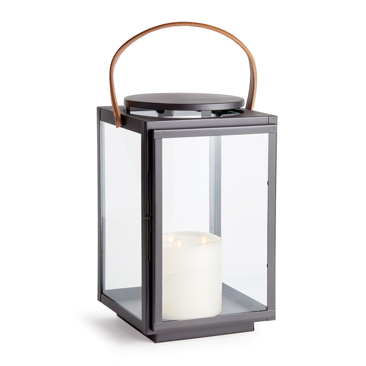 Large Lantern with Leather Handle for Modern Decor