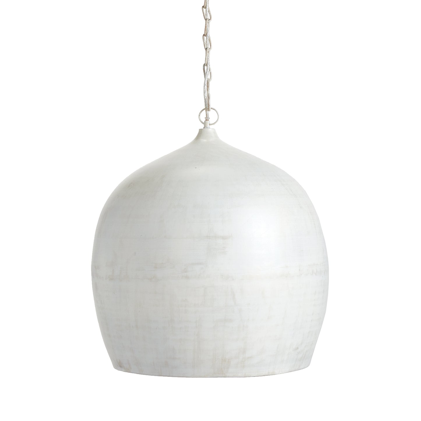 This modern pendant strikes the perfect balance. The white matte wash is decidedly  tranquil, while the golden interior lining adds a bit of unexpected drama. Illuminate the entryway, hall or kitchen table in sophisticated style.