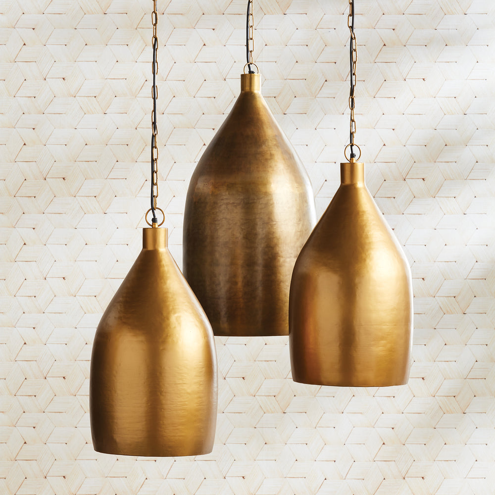 Small Antique Brass Pendant Light for Stylish Home Decor