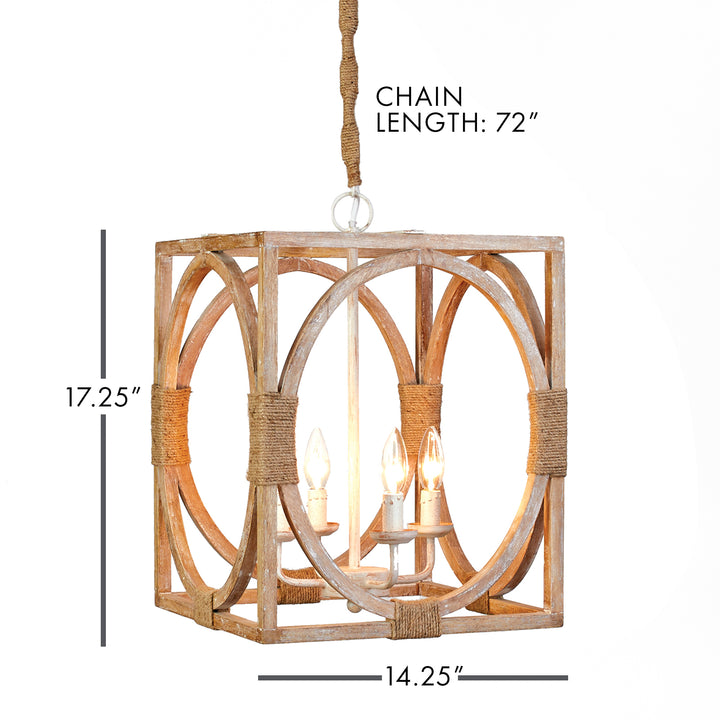 Hutton Wood Chandelier Light