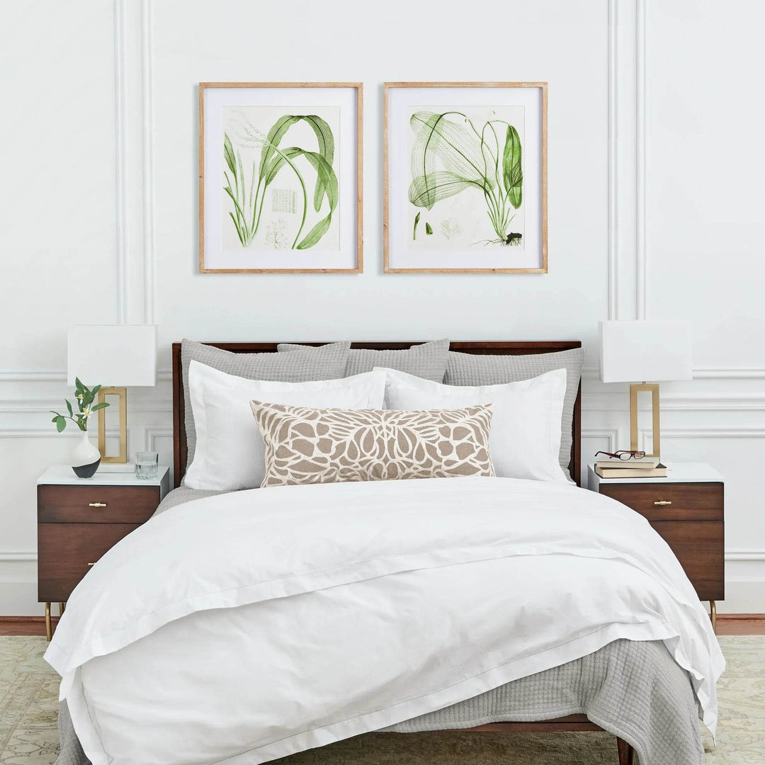 Aquatic Leaf Prints, Set Of 2 - Delamere Design