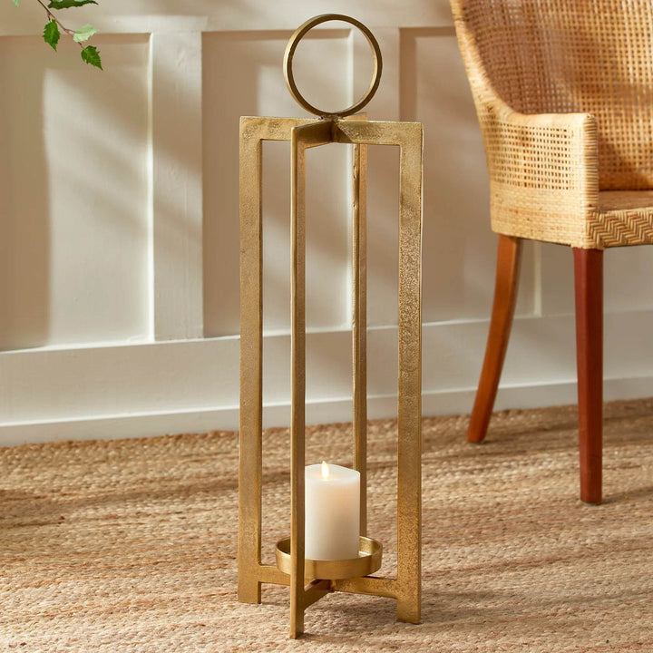 Asola Gold Hurricane Lantern Large - Delamere Design