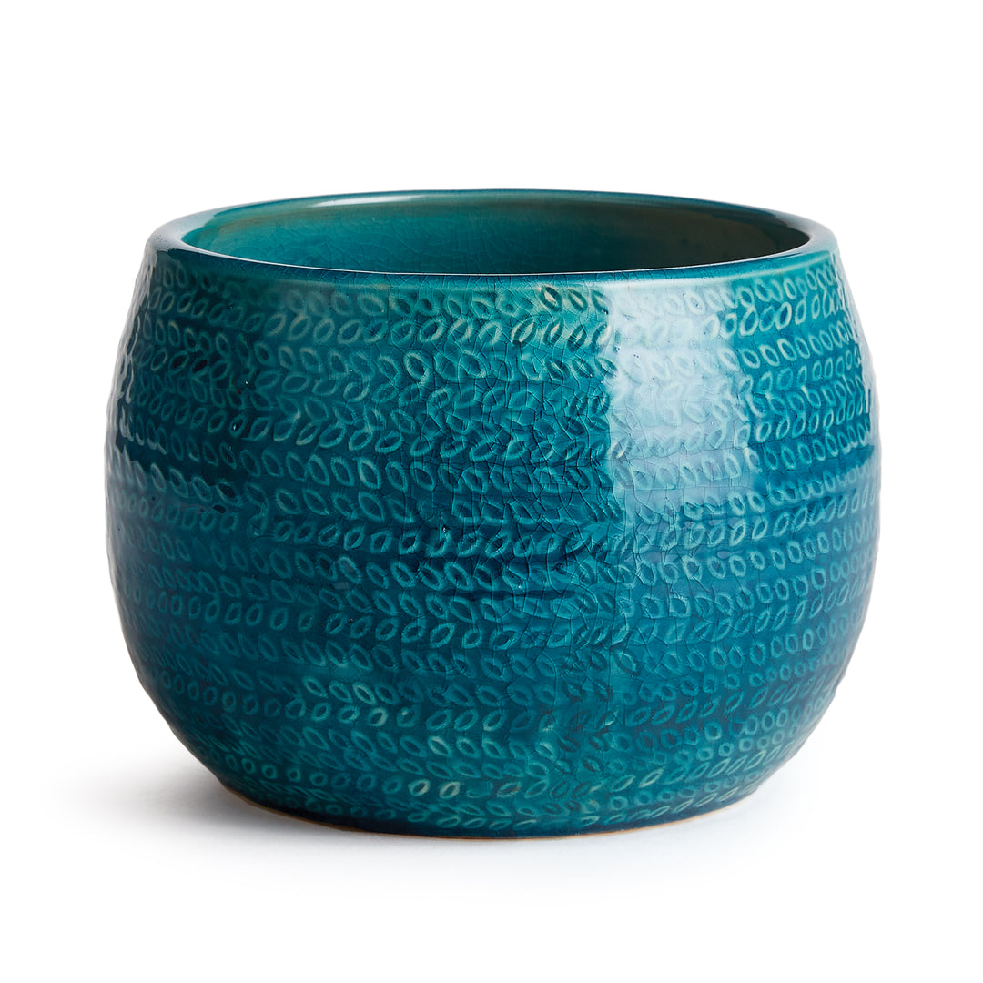 Kayla Teal Planter Pot Small