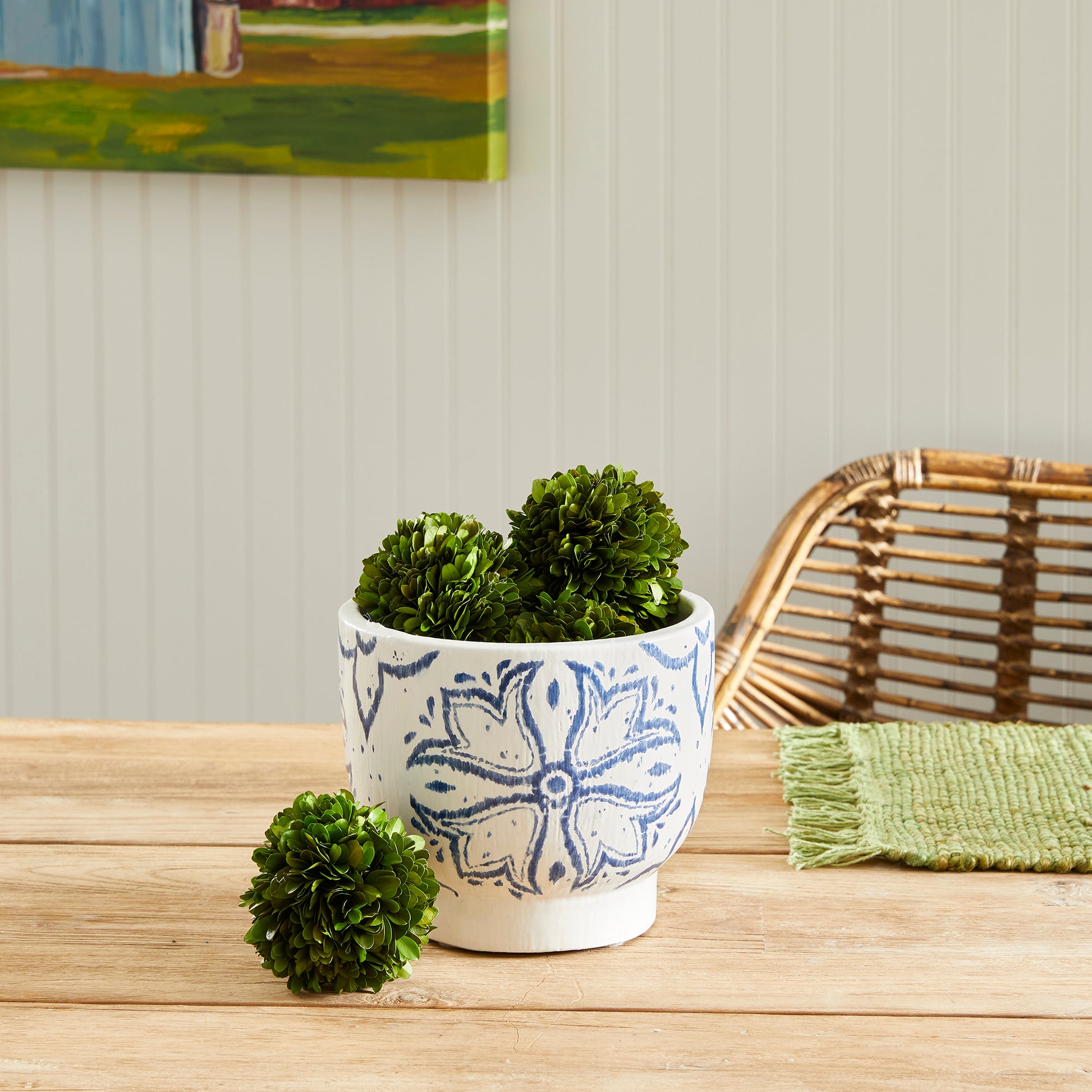 Introduce a touch of Mediterranean charm with the handmade clay cachepot planter. Elevate your home decor and add a coastal casual vibe by simply dropping in a vibrant plant. This stylish planter brings a taste of the Mediterranean to any environment and is sure to be admired.