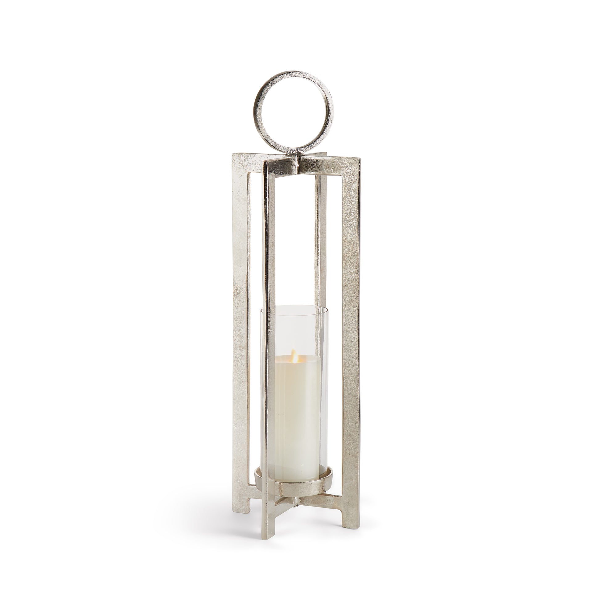 Asola Silver Hurricane Lantern Small