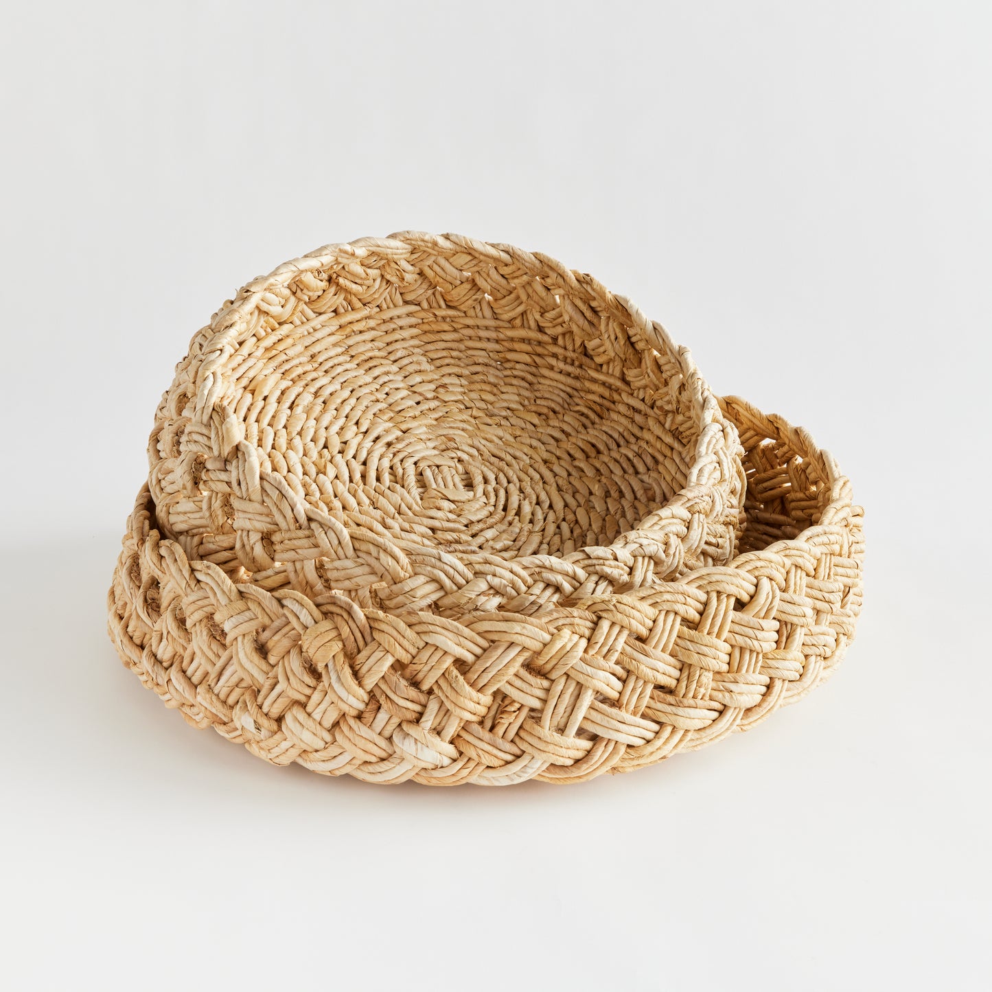 Abaca French Braided Baskets