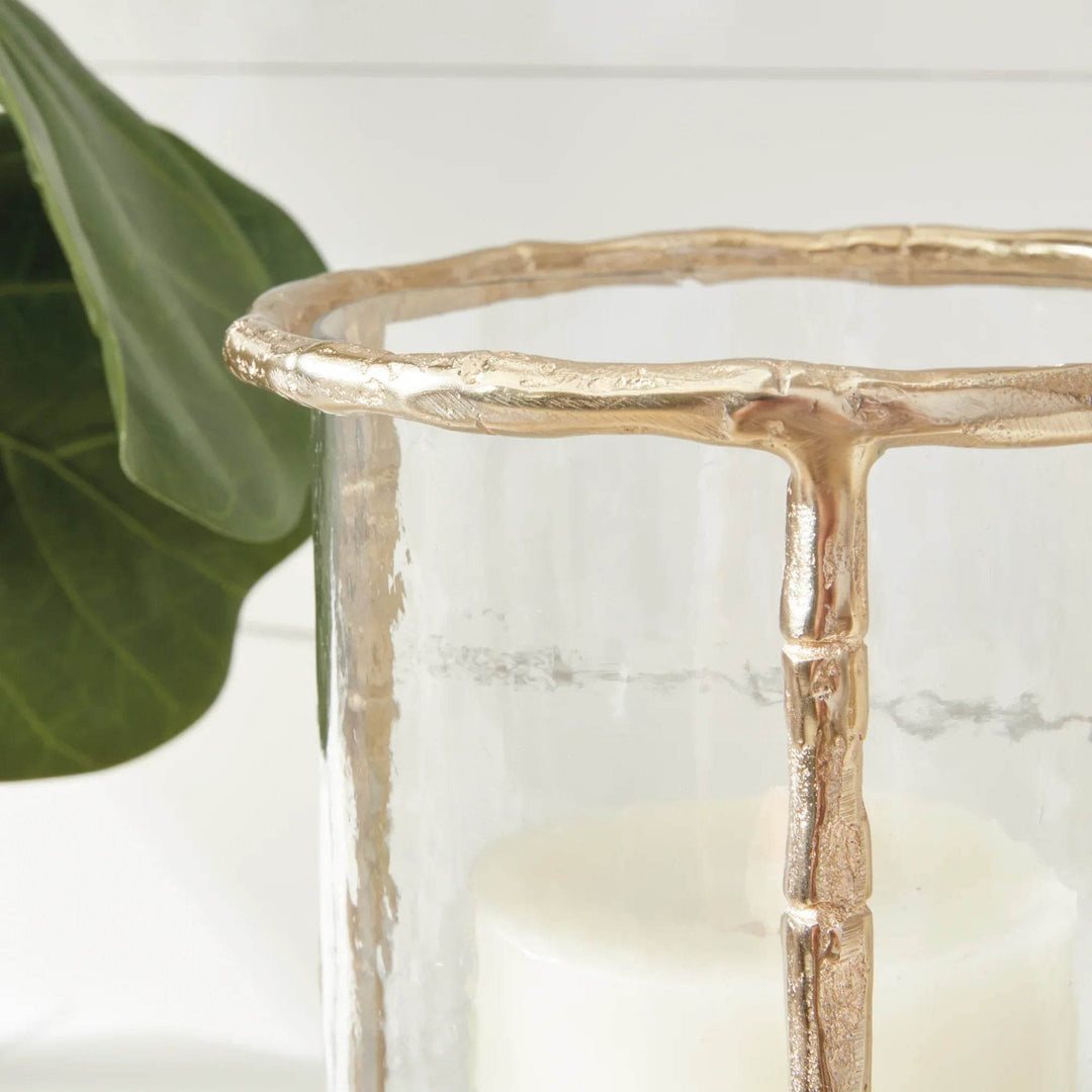 Gold Hurricane Candle Holder 10.5"