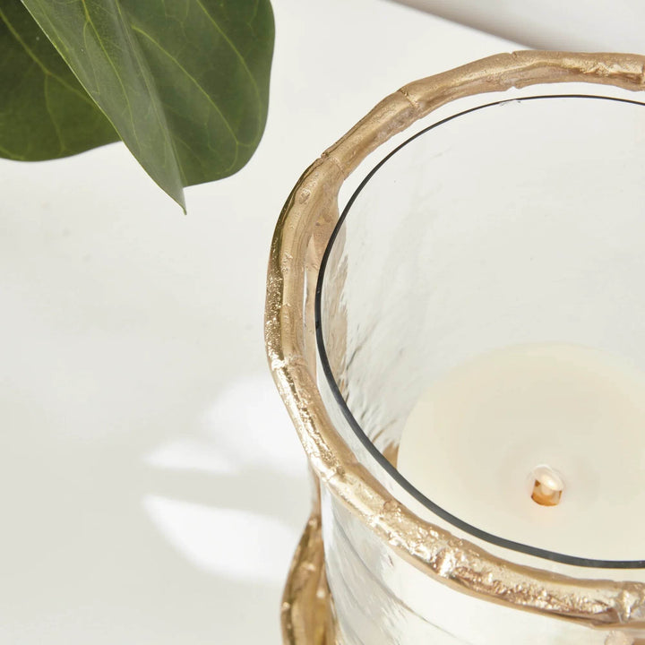 Gold Hurricane Candle Holder 10.5"
