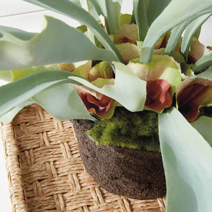 Staghorn Artificial Fern Drop-In 21"