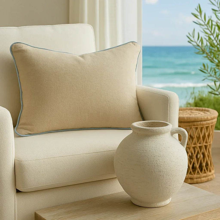 Modern White Terracotta Amphora Vase For Faux Florals - Delamere Design