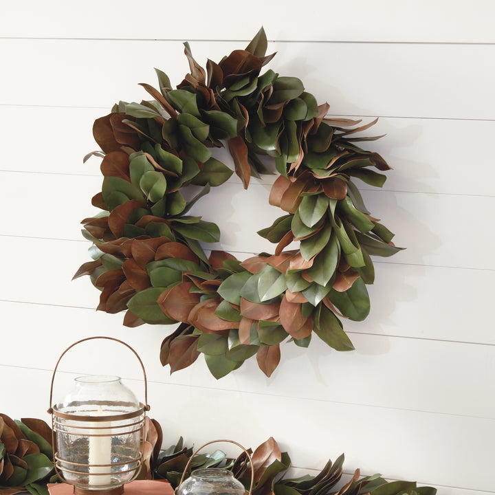 Grand Magnolia Leaf Wreath 30"