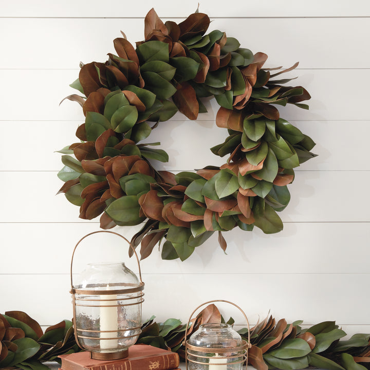 Grand Magnolia Leaf Wreath 30"