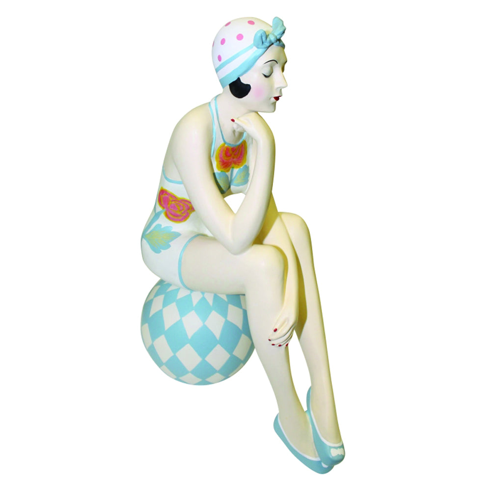 Bathing Beauty Figurine in Pastel Colors