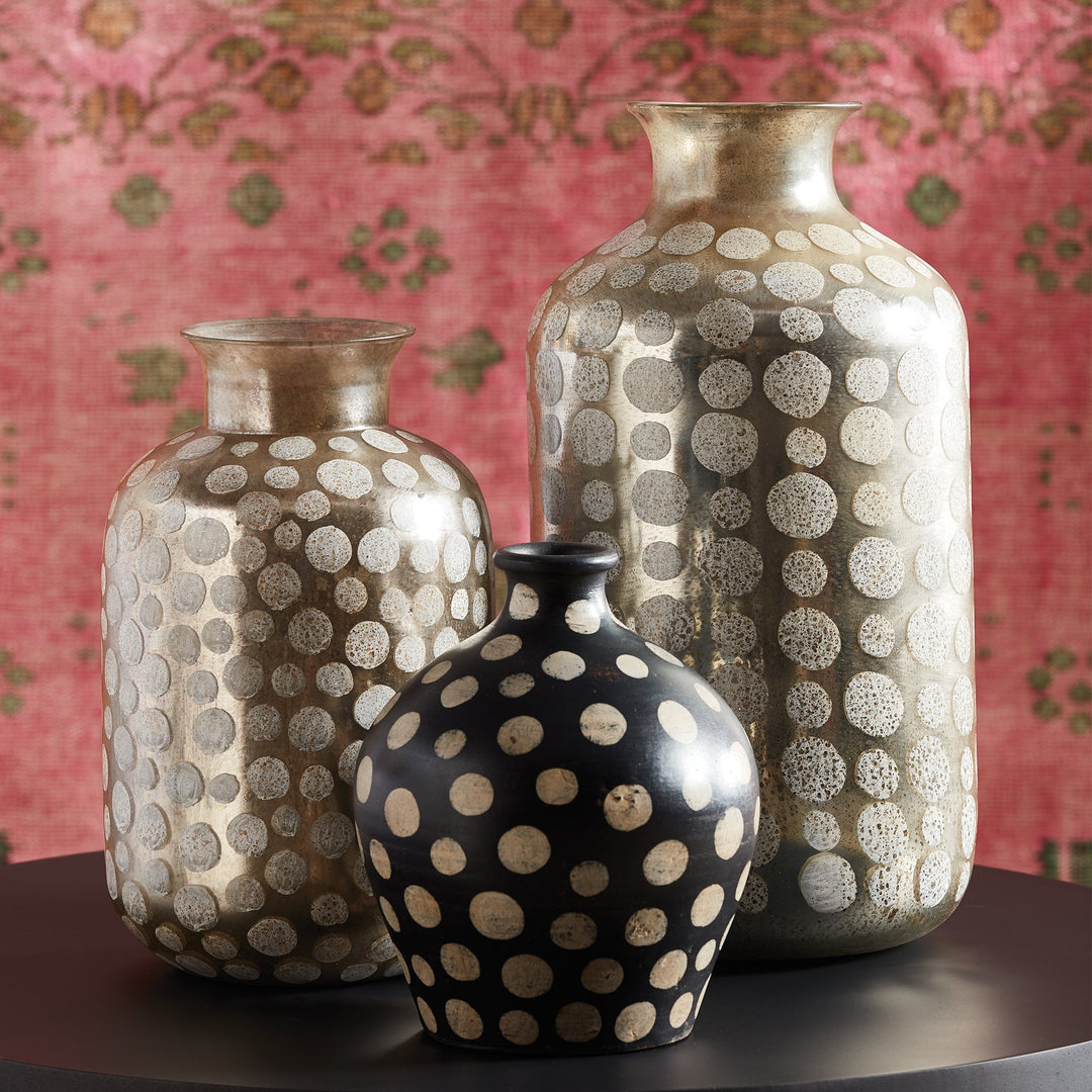 Large Antiqued Mercury Glass Vase – Vintage Statement Piece