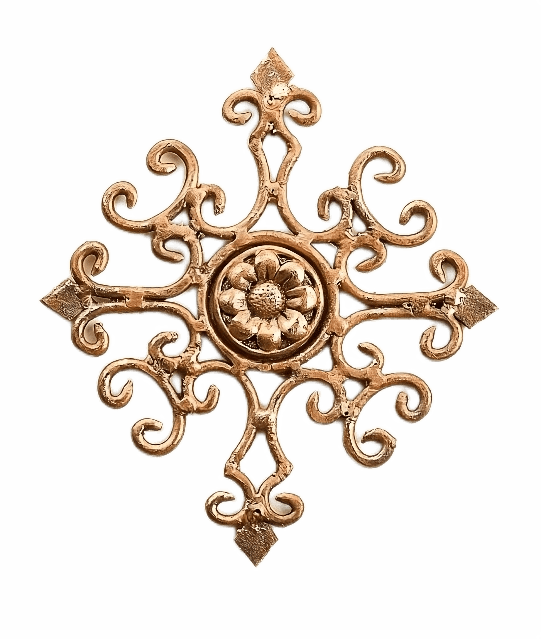 Italian Gold Wall Plaque, Gold and Brown