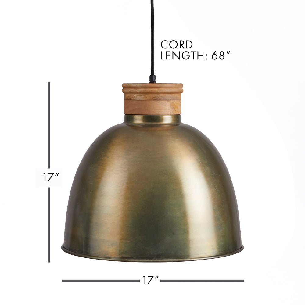 Zeke Pendant Light - Farmhouse Wood & Metal Design