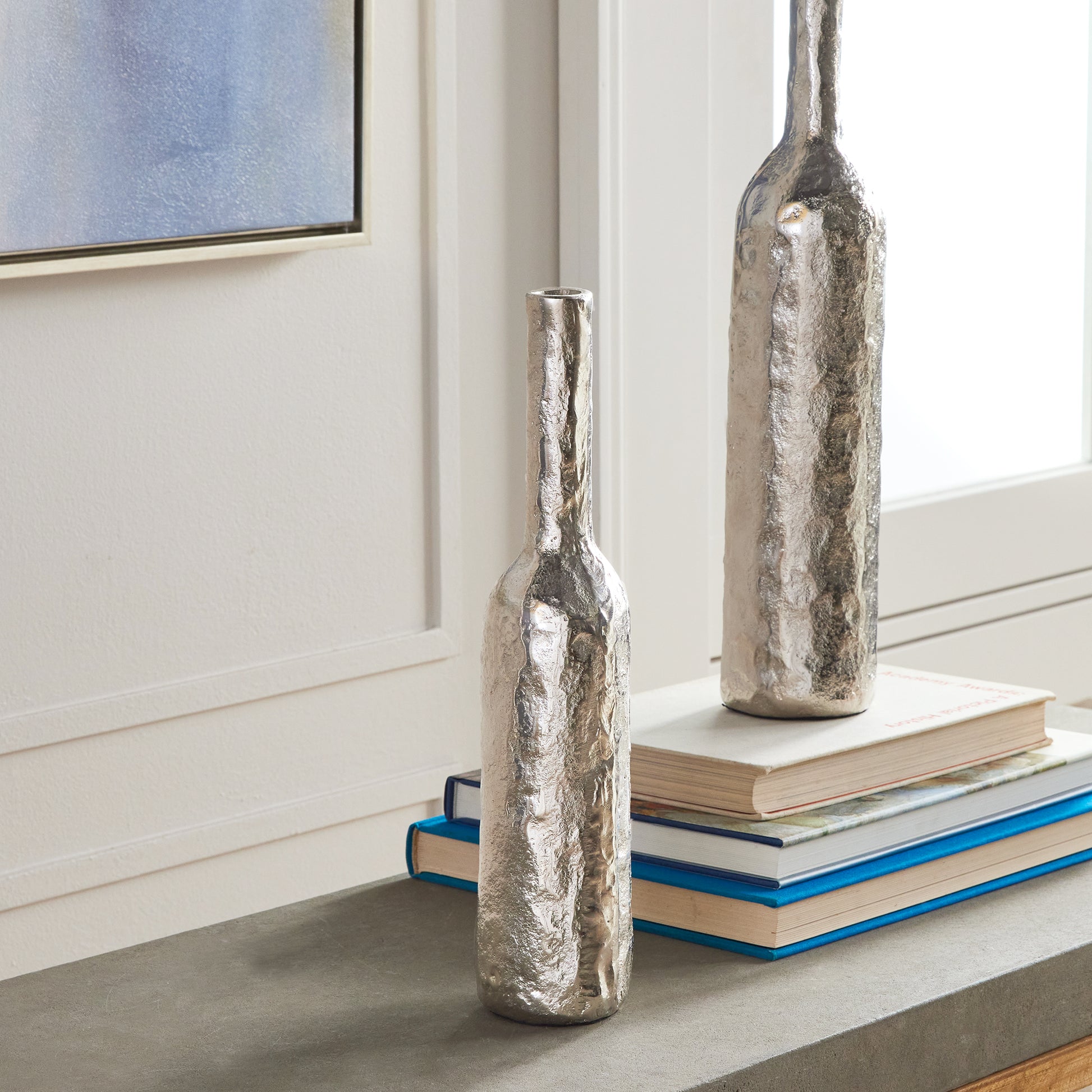 Sophia Tall Silver Vase, Small