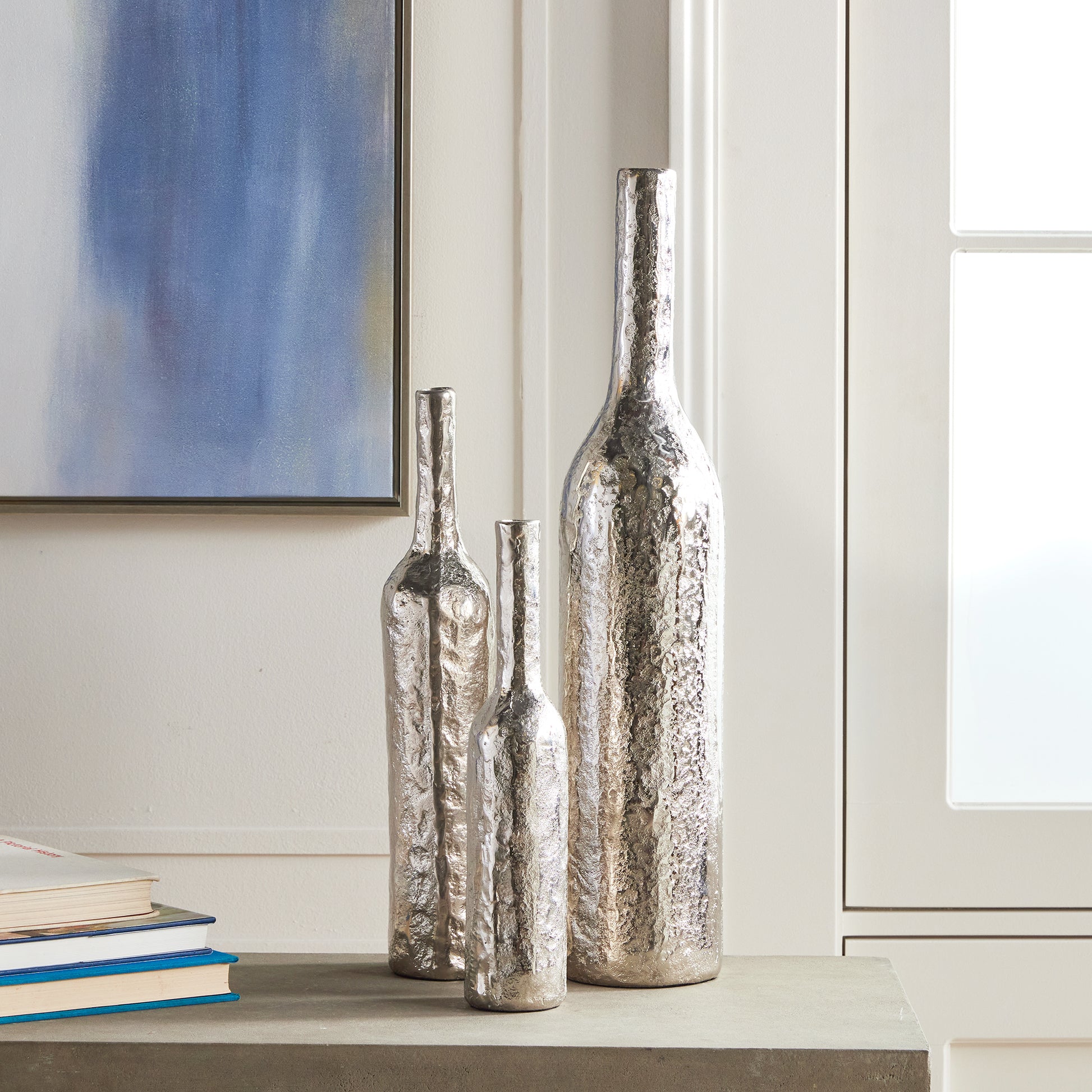 Sophia Tall Silver Vase, Small