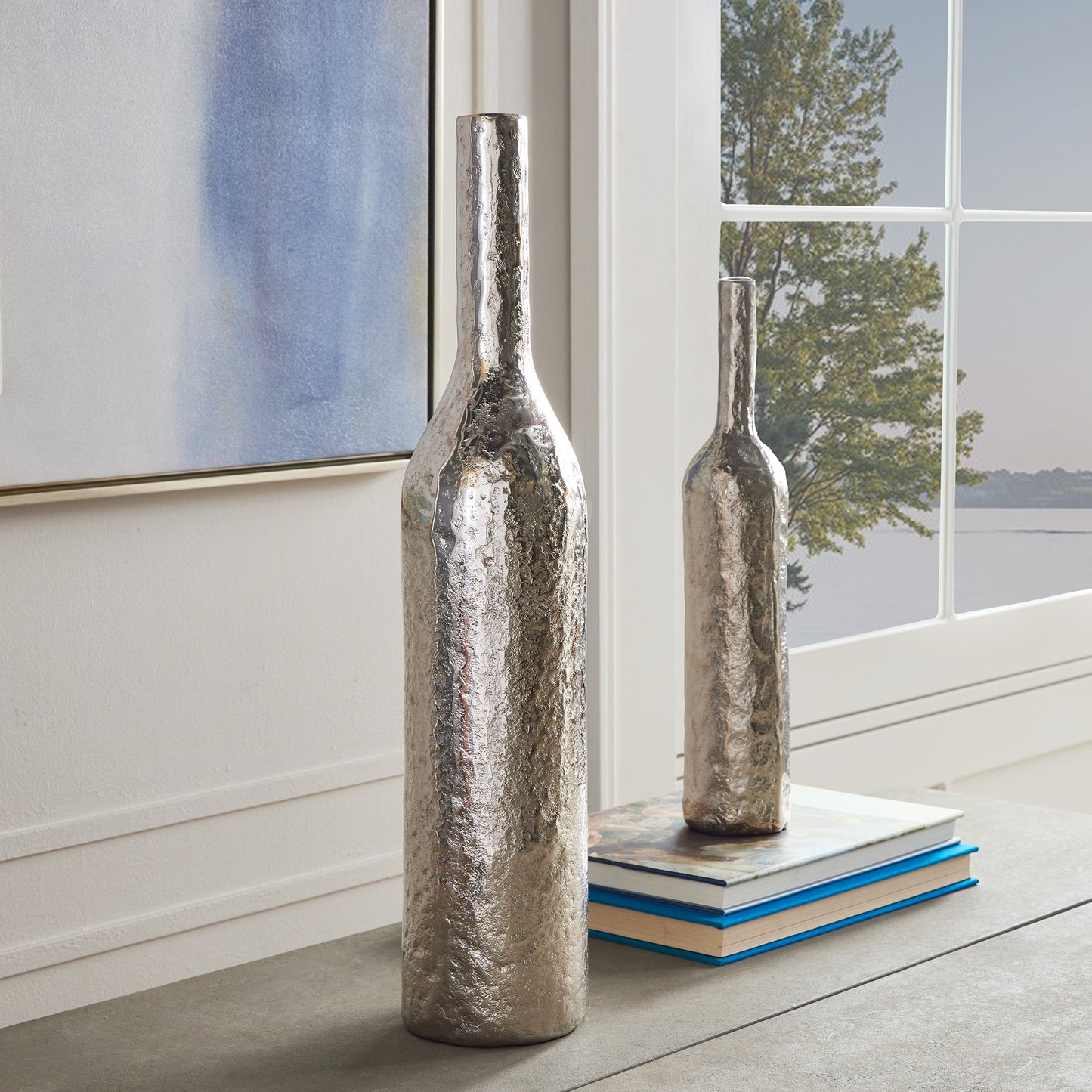 Sophia Tall Silver Vase, Large