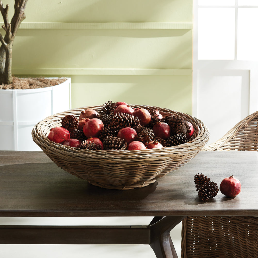 Large Rattan Display Basket - Stunning Centerpiece