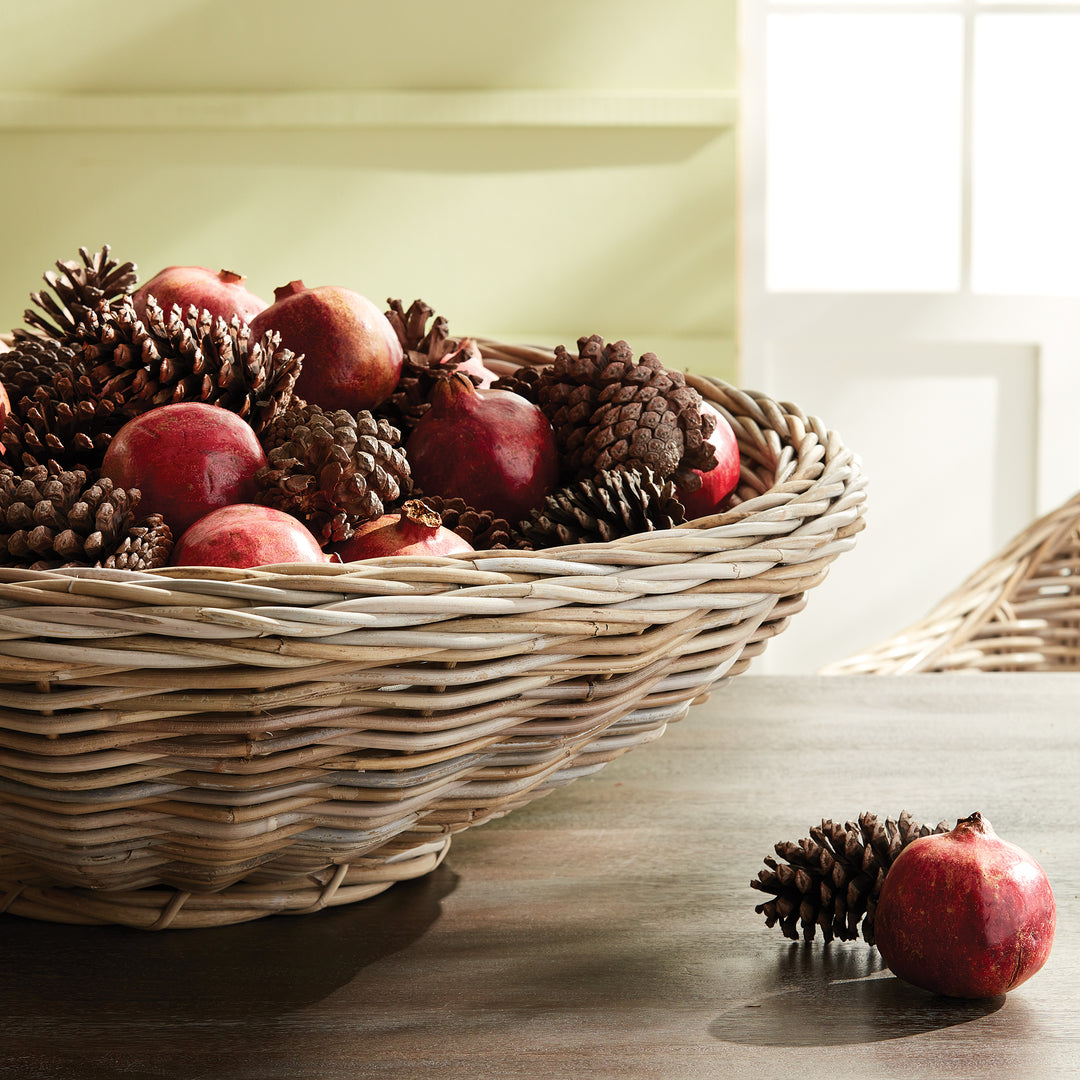 Large Rattan Display Basket - Stunning Centerpiece