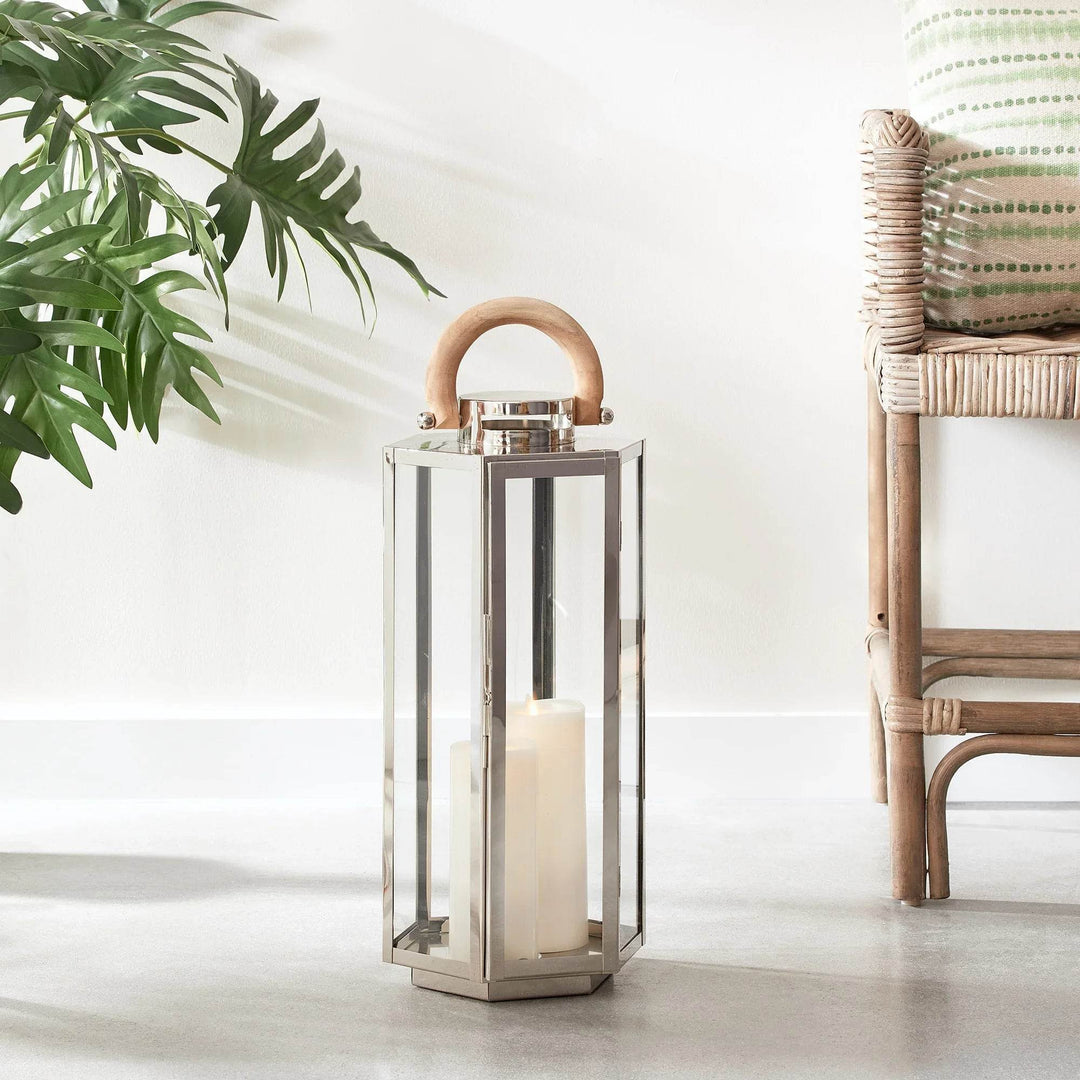 Dockside Stainless Steel Outdoor Lantern, Large