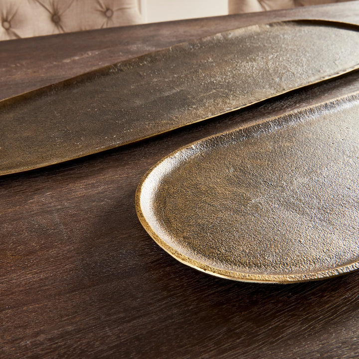 Rosaline Decorative Metal Trays, Set Of 2