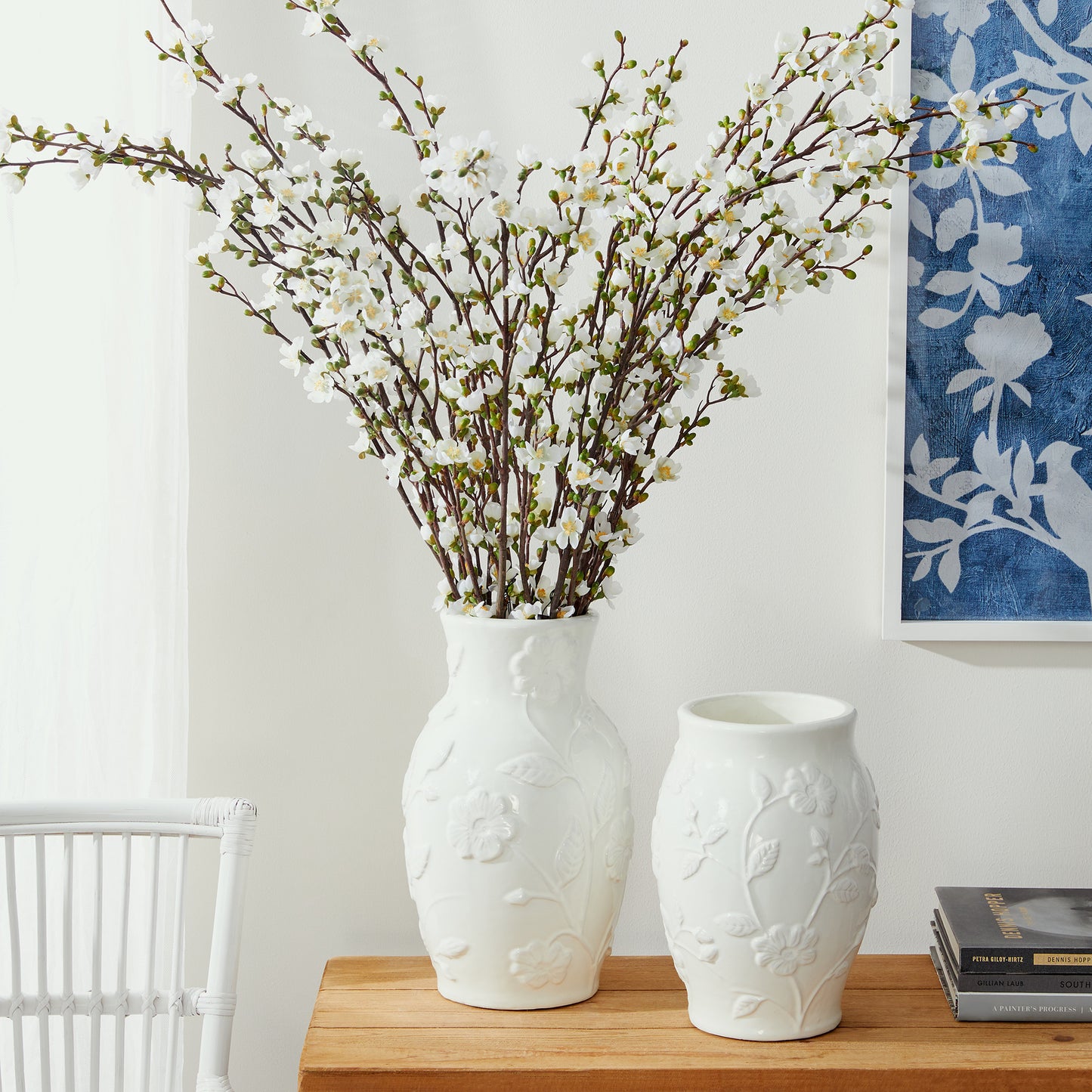 Blossom White Vase Small