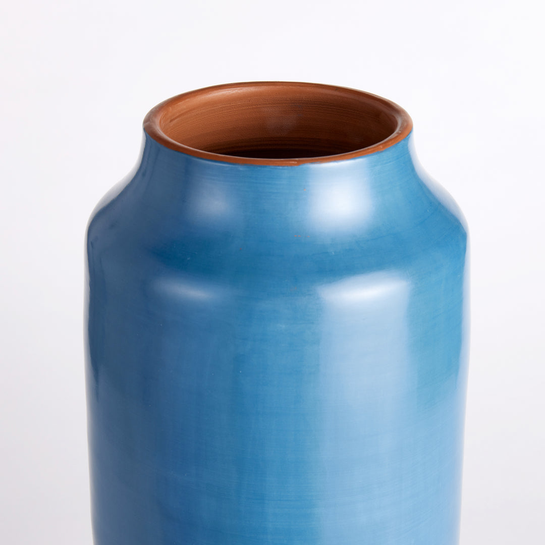 Chiara Azure Blue Decorative Vase, Tall