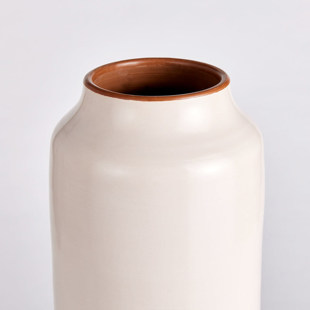 Chiara Beige Decorative Vase, Tall